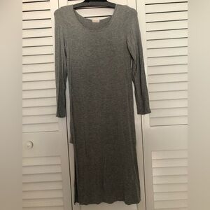 Gray Long Sleeve Maxi/Mini Dress